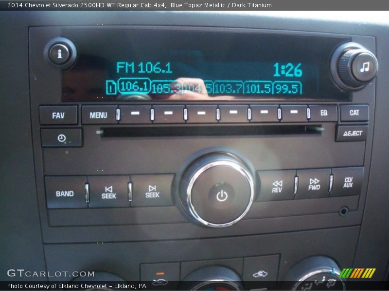 Blue Topaz Metallic / Dark Titanium 2014 Chevrolet Silverado 2500HD WT Regular Cab 4x4