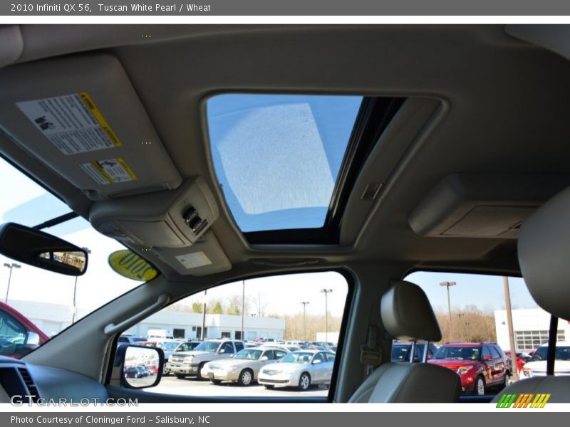 Tuscan White Pearl / Wheat 2010 Infiniti QX 56