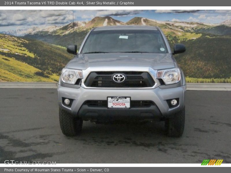 Silver Sky Metallic / Graphite 2014 Toyota Tacoma V6 TRD Double Cab 4x4
