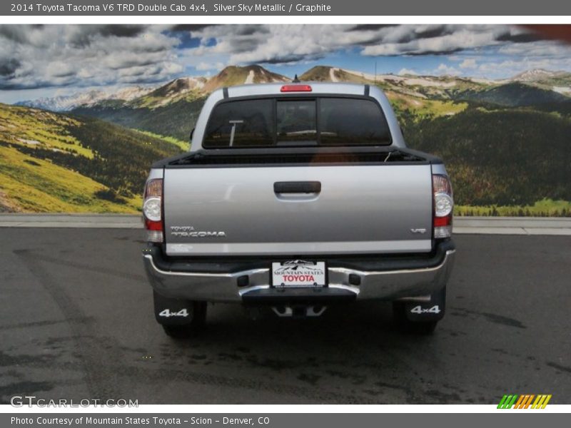 Silver Sky Metallic / Graphite 2014 Toyota Tacoma V6 TRD Double Cab 4x4