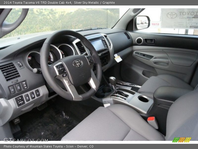 Silver Sky Metallic / Graphite 2014 Toyota Tacoma V6 TRD Double Cab 4x4
