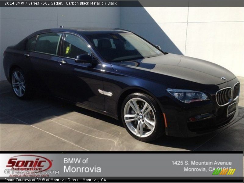 Carbon Black Metallic / Black 2014 BMW 7 Series 750Li Sedan