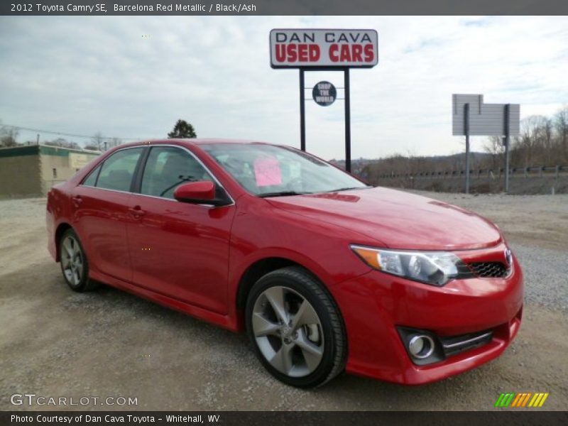 Barcelona Red Metallic / Black/Ash 2012 Toyota Camry SE