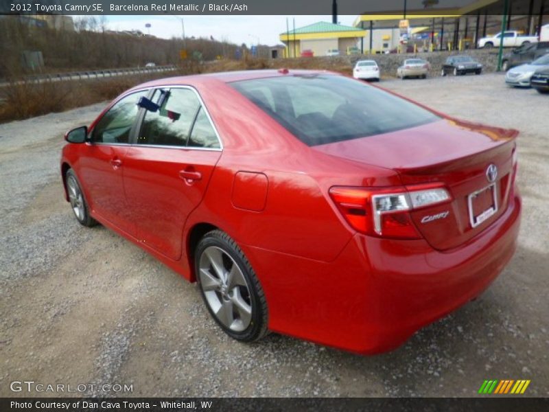 Barcelona Red Metallic / Black/Ash 2012 Toyota Camry SE