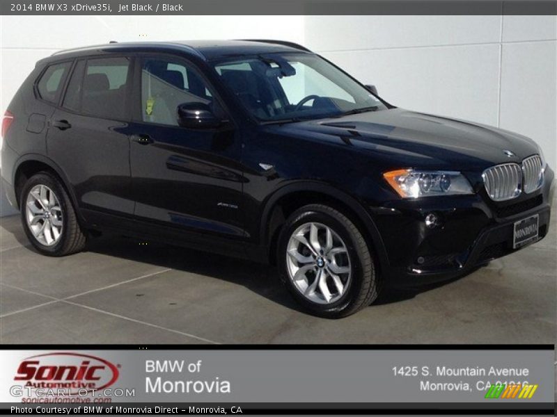 Jet Black / Black 2014 BMW X3 xDrive35i