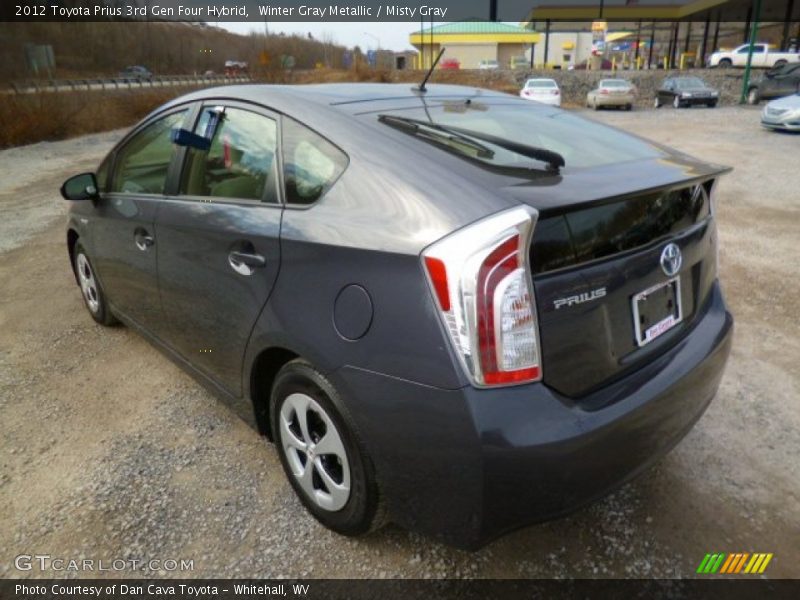 Winter Gray Metallic / Misty Gray 2012 Toyota Prius 3rd Gen Four Hybrid