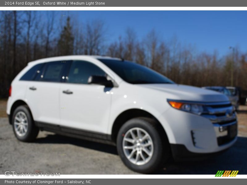 Oxford White / Medium Light Stone 2014 Ford Edge SE