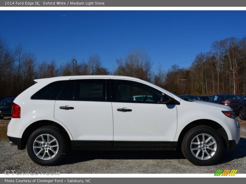 Oxford White / Medium Light Stone 2014 Ford Edge SE