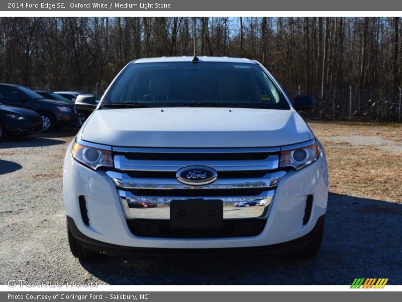 Oxford White / Medium Light Stone 2014 Ford Edge SE
