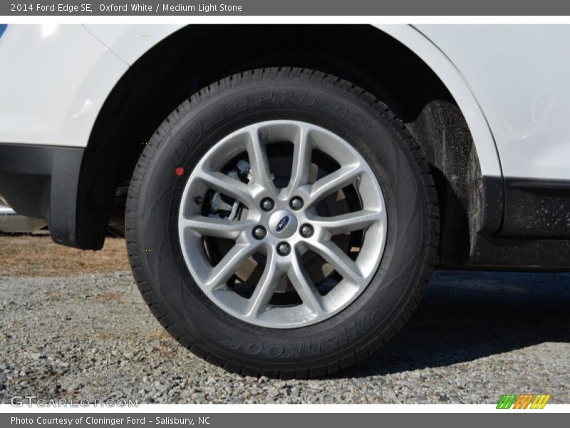 Oxford White / Medium Light Stone 2014 Ford Edge SE
