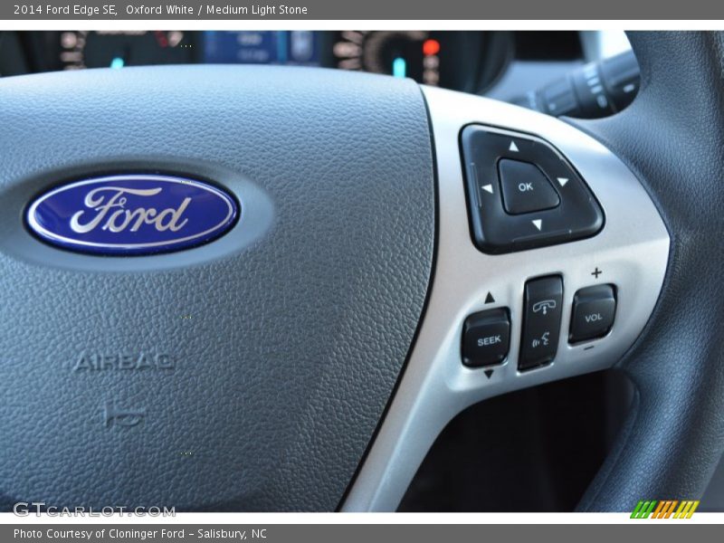Oxford White / Medium Light Stone 2014 Ford Edge SE