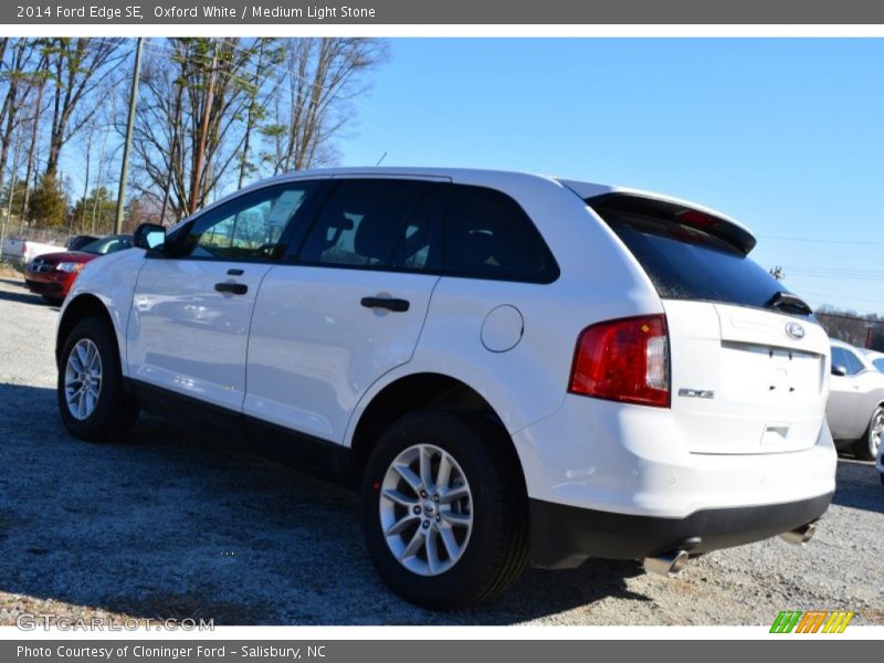 Oxford White / Medium Light Stone 2014 Ford Edge SE