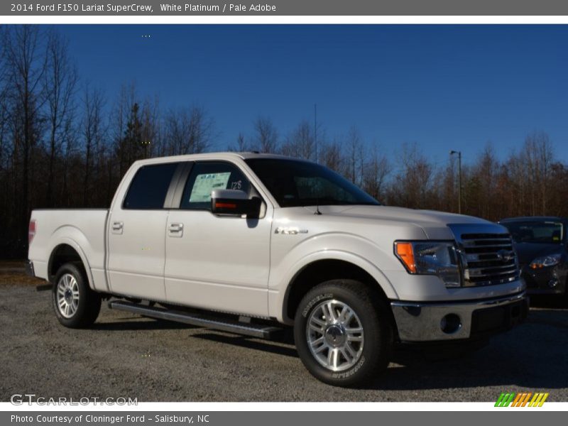 White Platinum / Pale Adobe 2014 Ford F150 Lariat SuperCrew