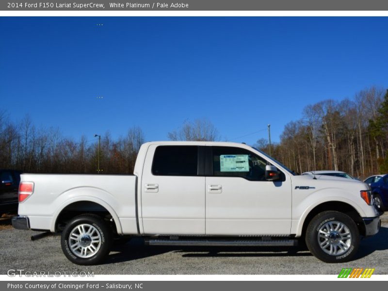 White Platinum / Pale Adobe 2014 Ford F150 Lariat SuperCrew