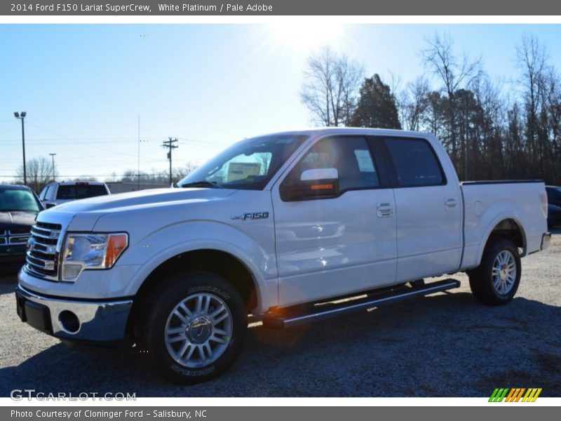 White Platinum / Pale Adobe 2014 Ford F150 Lariat SuperCrew