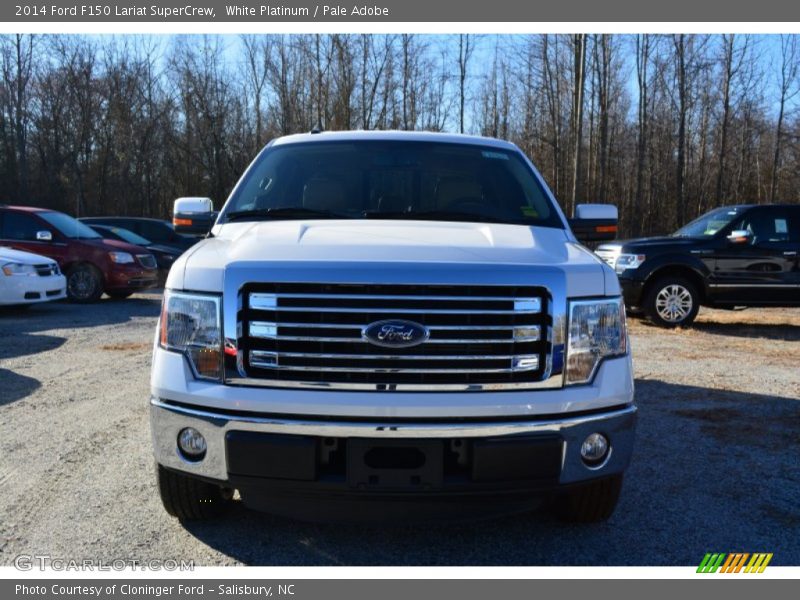 White Platinum / Pale Adobe 2014 Ford F150 Lariat SuperCrew