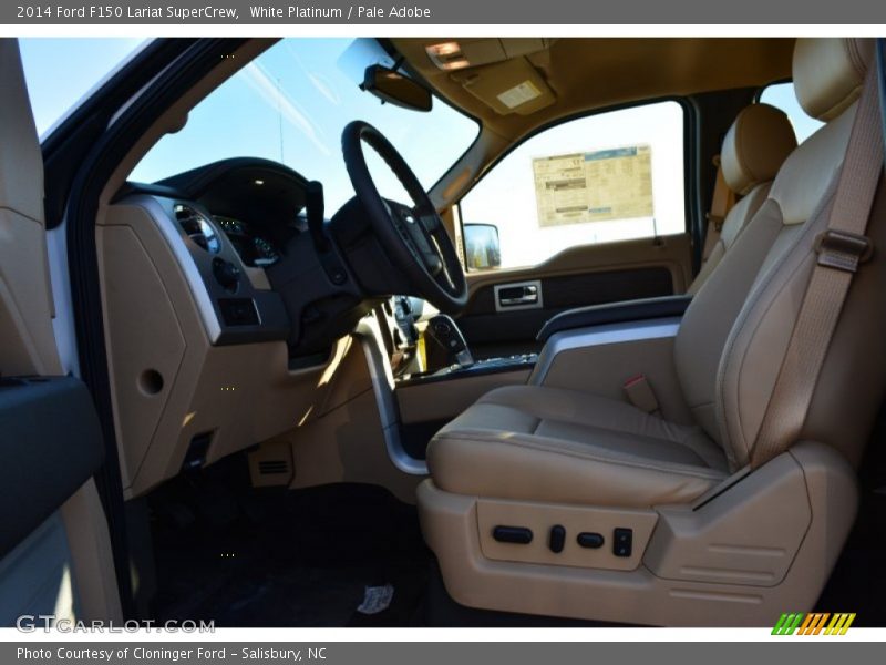 White Platinum / Pale Adobe 2014 Ford F150 Lariat SuperCrew