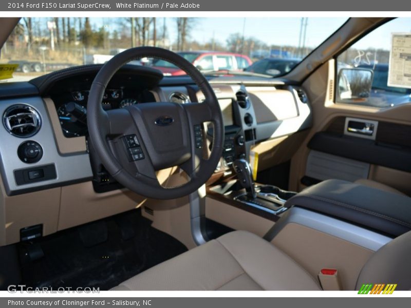 White Platinum / Pale Adobe 2014 Ford F150 Lariat SuperCrew
