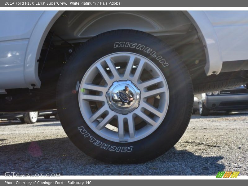 White Platinum / Pale Adobe 2014 Ford F150 Lariat SuperCrew