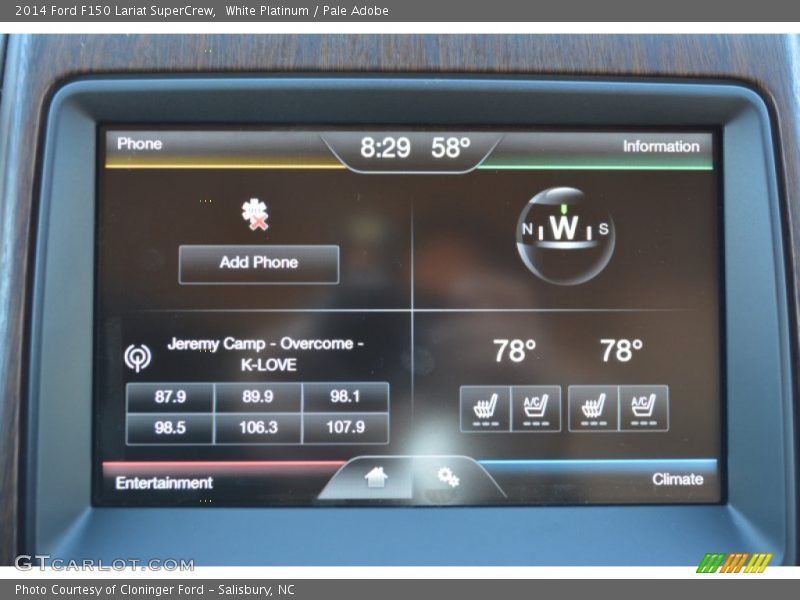 White Platinum / Pale Adobe 2014 Ford F150 Lariat SuperCrew