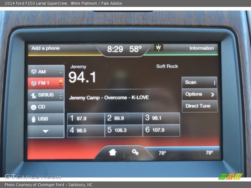 White Platinum / Pale Adobe 2014 Ford F150 Lariat SuperCrew