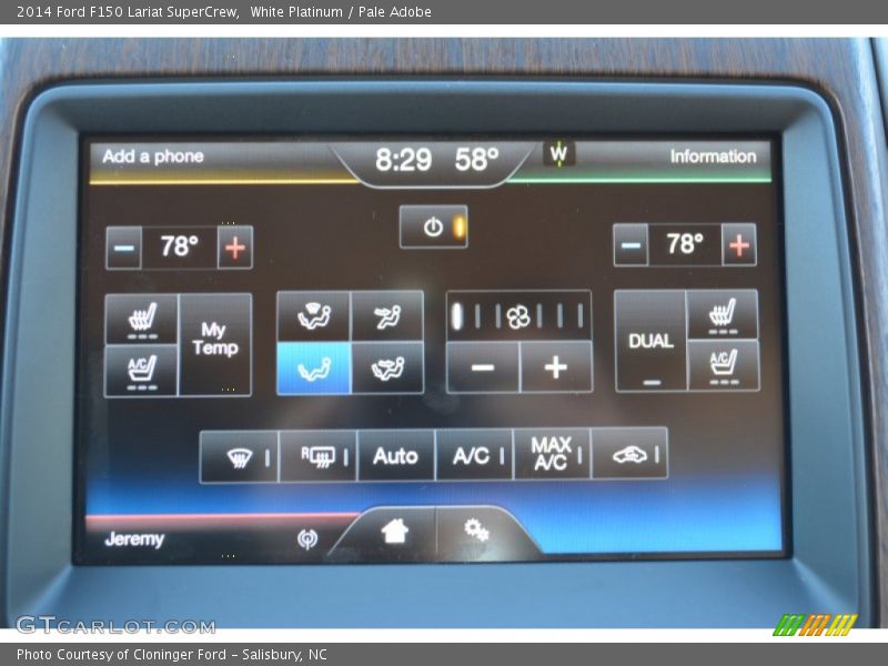 White Platinum / Pale Adobe 2014 Ford F150 Lariat SuperCrew