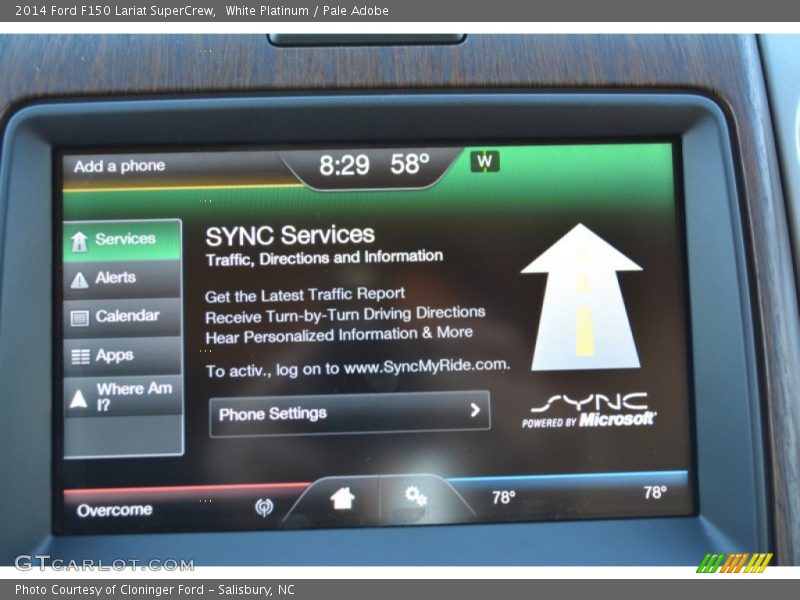 White Platinum / Pale Adobe 2014 Ford F150 Lariat SuperCrew