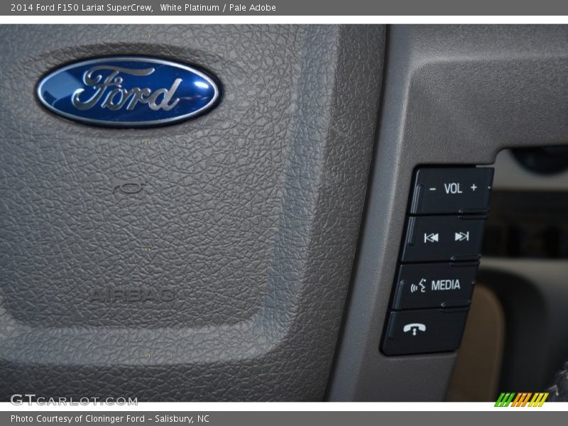 White Platinum / Pale Adobe 2014 Ford F150 Lariat SuperCrew