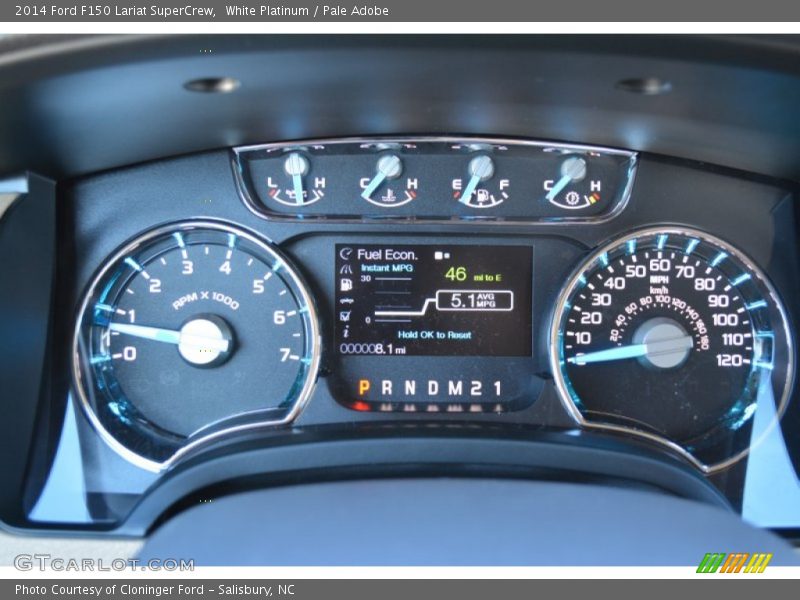 White Platinum / Pale Adobe 2014 Ford F150 Lariat SuperCrew