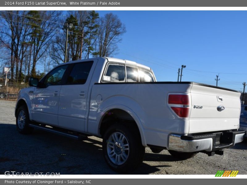 White Platinum / Pale Adobe 2014 Ford F150 Lariat SuperCrew