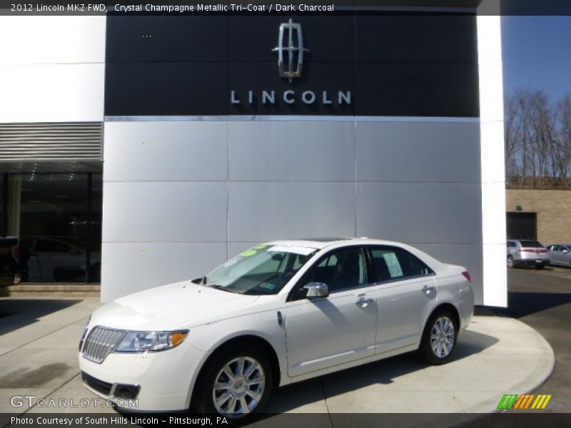 Crystal Champagne Metallic Tri-Coat / Dark Charcoal 2012 Lincoln MKZ FWD