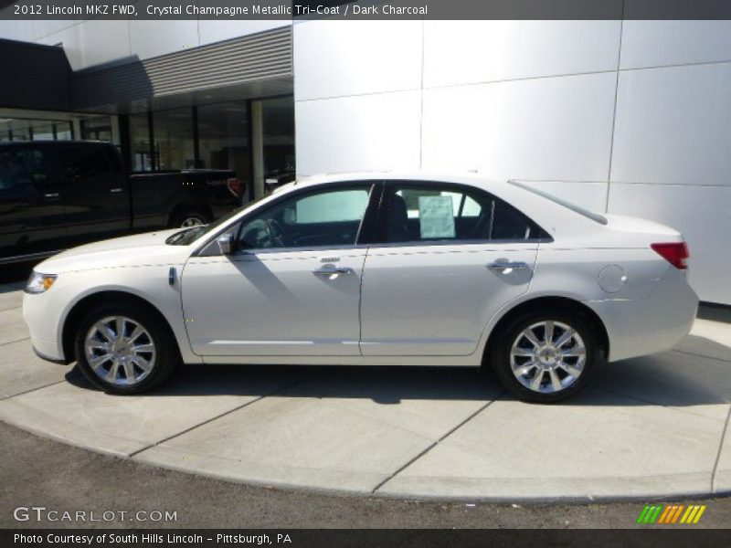 Crystal Champagne Metallic Tri-Coat / Dark Charcoal 2012 Lincoln MKZ FWD