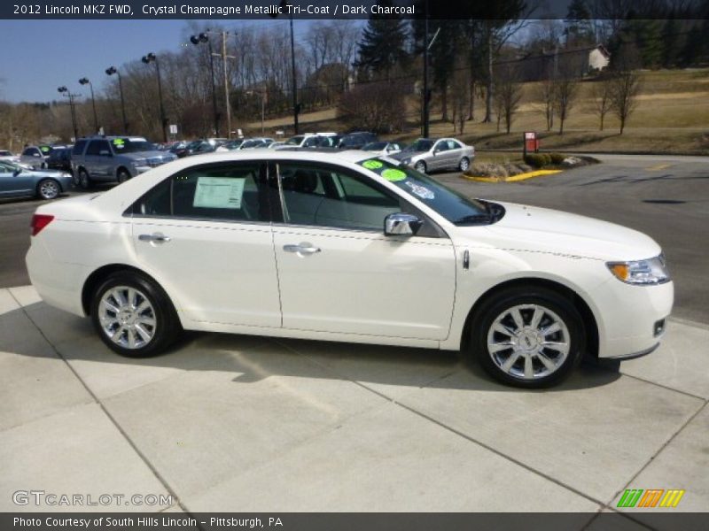 Crystal Champagne Metallic Tri-Coat / Dark Charcoal 2012 Lincoln MKZ FWD