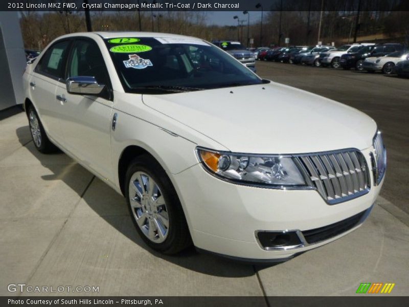 Crystal Champagne Metallic Tri-Coat / Dark Charcoal 2012 Lincoln MKZ FWD