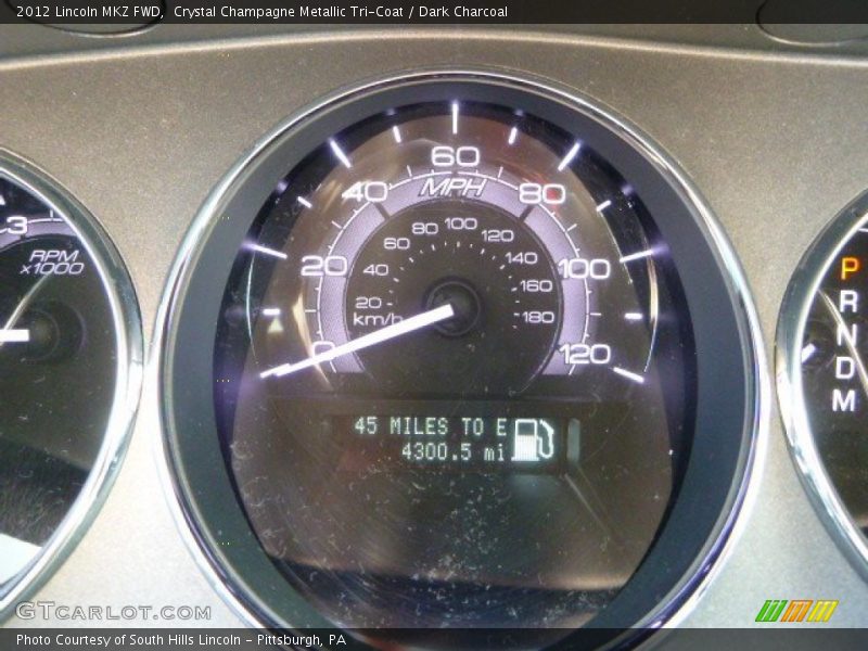 Crystal Champagne Metallic Tri-Coat / Dark Charcoal 2012 Lincoln MKZ FWD