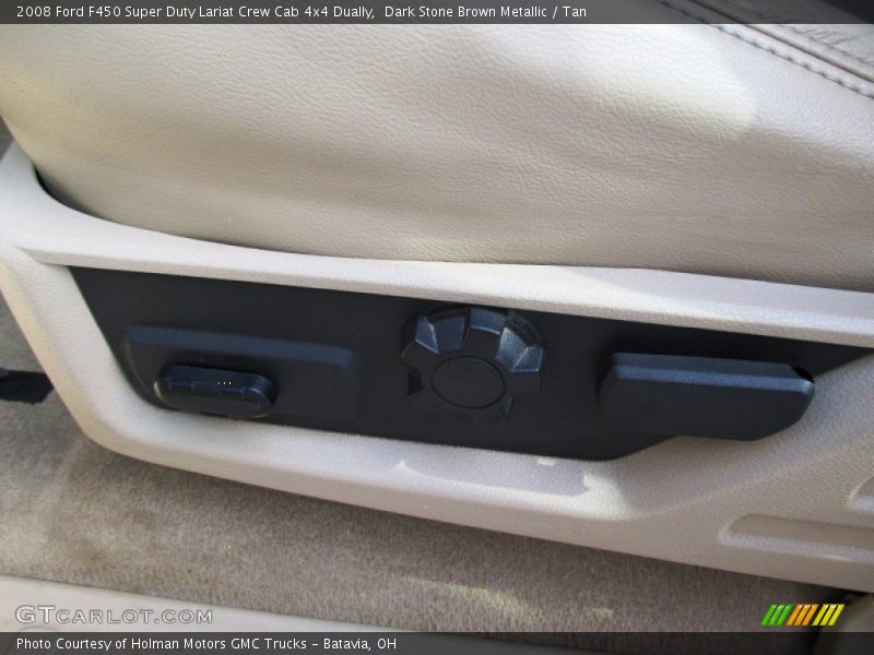 Dark Stone Brown Metallic / Tan 2008 Ford F450 Super Duty Lariat Crew Cab 4x4 Dually