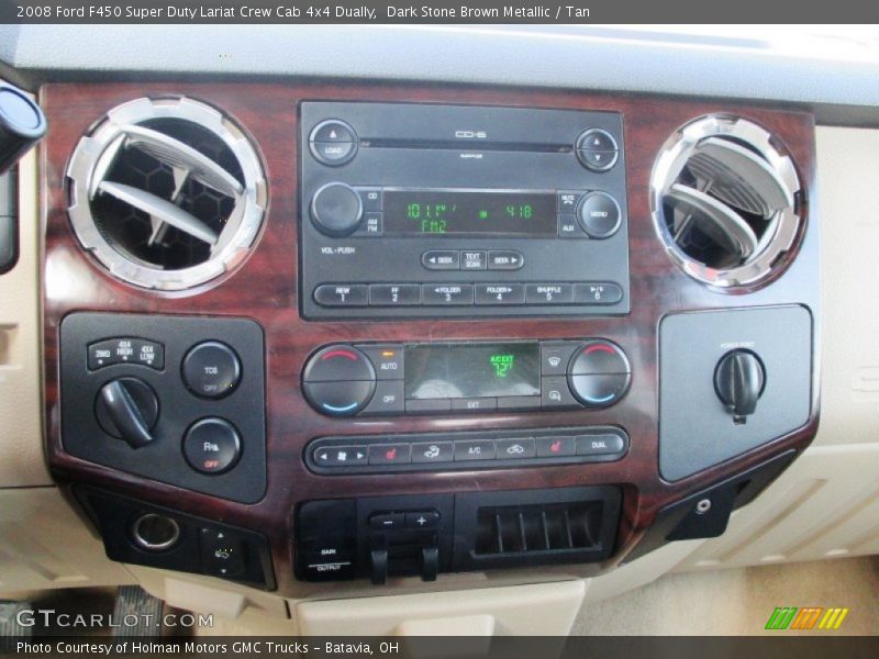Dark Stone Brown Metallic / Tan 2008 Ford F450 Super Duty Lariat Crew Cab 4x4 Dually