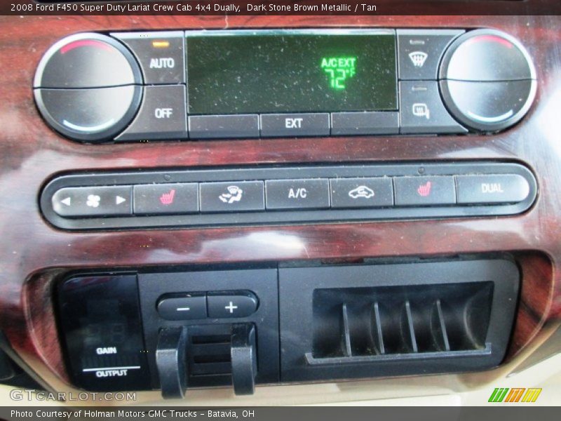 Dark Stone Brown Metallic / Tan 2008 Ford F450 Super Duty Lariat Crew Cab 4x4 Dually