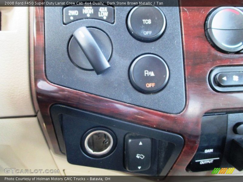 Dark Stone Brown Metallic / Tan 2008 Ford F450 Super Duty Lariat Crew Cab 4x4 Dually