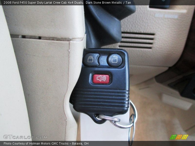 Dark Stone Brown Metallic / Tan 2008 Ford F450 Super Duty Lariat Crew Cab 4x4 Dually