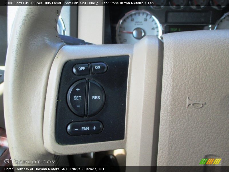Dark Stone Brown Metallic / Tan 2008 Ford F450 Super Duty Lariat Crew Cab 4x4 Dually