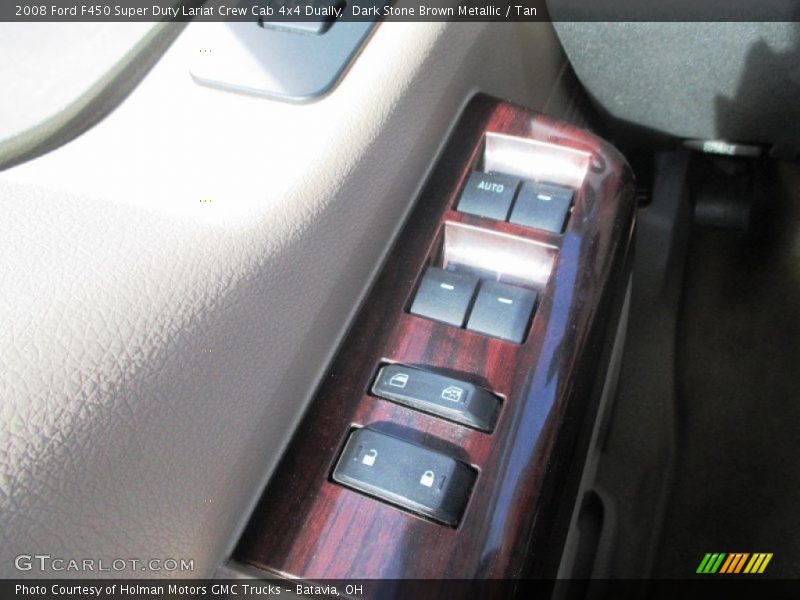 Dark Stone Brown Metallic / Tan 2008 Ford F450 Super Duty Lariat Crew Cab 4x4 Dually