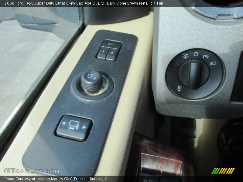 Dark Stone Brown Metallic / Tan 2008 Ford F450 Super Duty Lariat Crew Cab 4x4 Dually