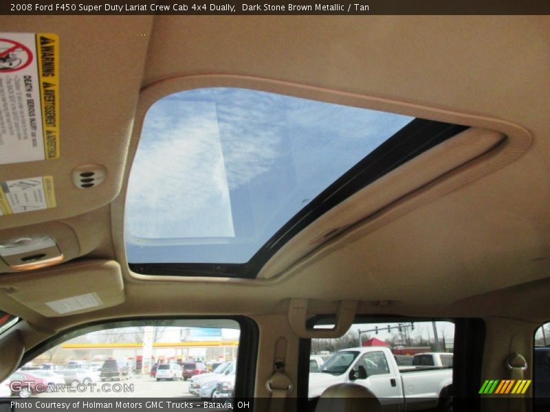Dark Stone Brown Metallic / Tan 2008 Ford F450 Super Duty Lariat Crew Cab 4x4 Dually