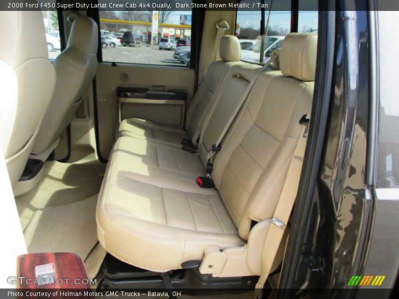 Dark Stone Brown Metallic / Tan 2008 Ford F450 Super Duty Lariat Crew Cab 4x4 Dually