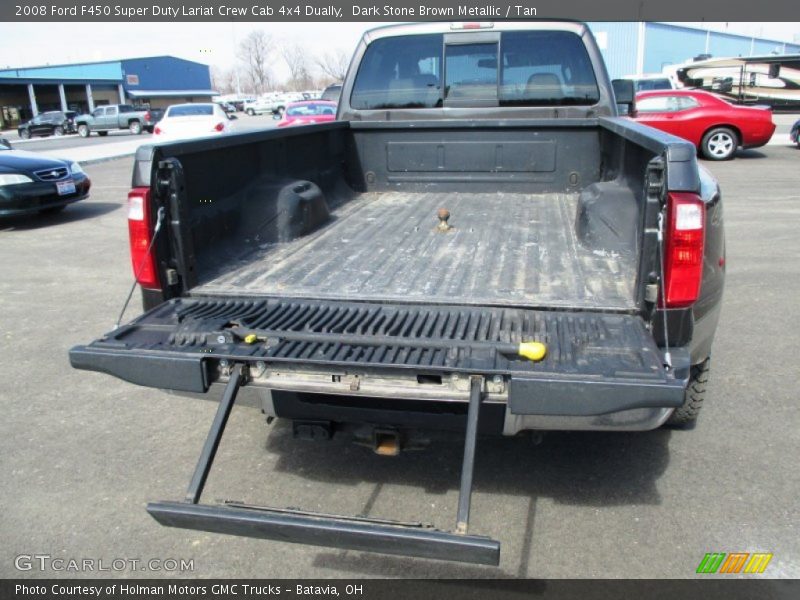 Dark Stone Brown Metallic / Tan 2008 Ford F450 Super Duty Lariat Crew Cab 4x4 Dually