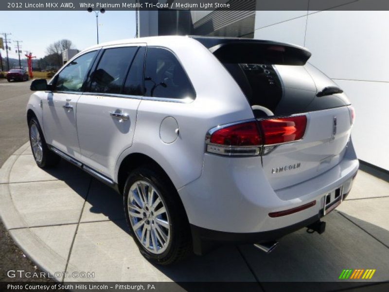 White Platinum Metallic Tri-Coat / Medium Light Stone 2012 Lincoln MKX AWD
