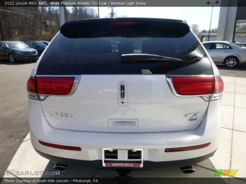 White Platinum Metallic Tri-Coat / Medium Light Stone 2012 Lincoln MKX AWD