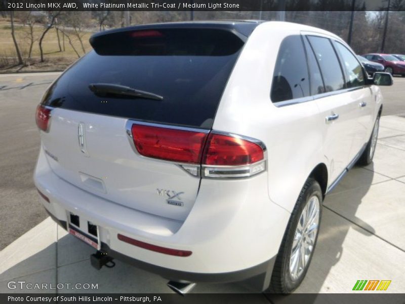 White Platinum Metallic Tri-Coat / Medium Light Stone 2012 Lincoln MKX AWD