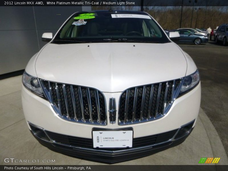 White Platinum Metallic Tri-Coat / Medium Light Stone 2012 Lincoln MKX AWD